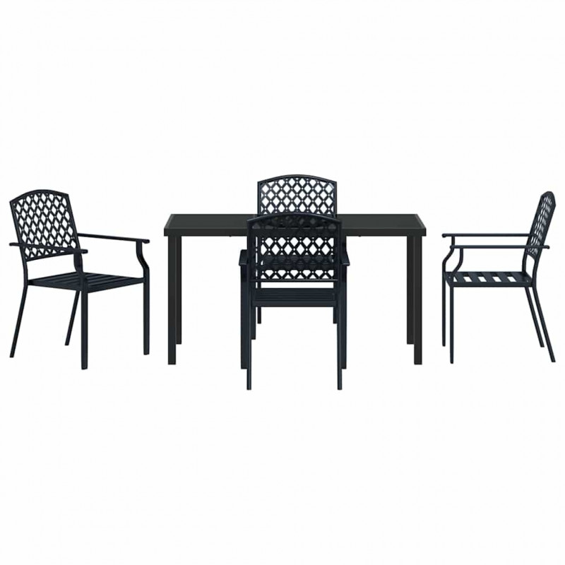 Zestaw do jadalni w ogrodzie 5 pcs Antracyt