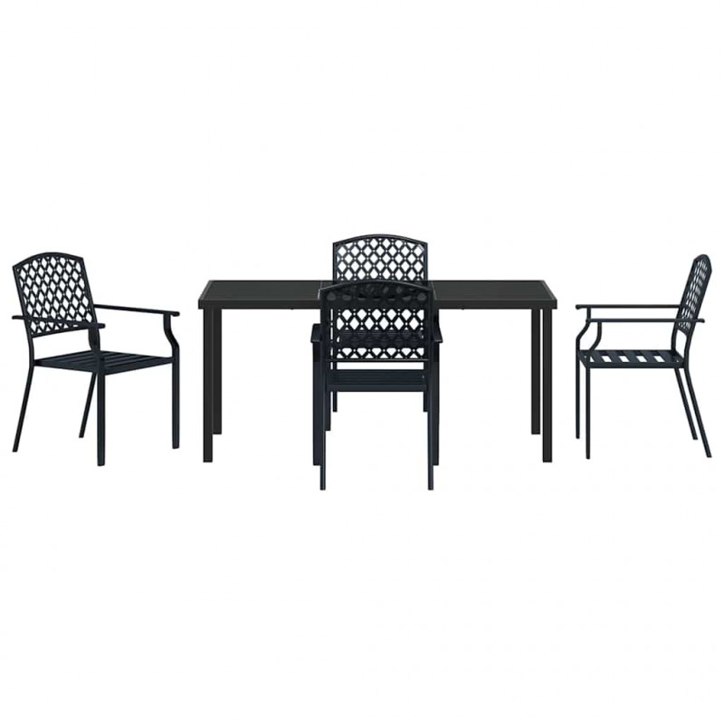 Zestaw do jadalni w ogrodzie 5 pcs Antracyt