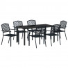 Zestaw do jadalni w ogrodzie 7 pcs Antracyt