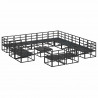 Zestaw Sof na Ogród z poduszką 14 pcs Czarny Aluminium