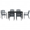 Zestaw do jadalni w ogrodzie 7 pcs Antracyt