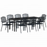 Zestaw do jadalni w ogrodzie 9 pcs Antracyt