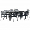 Zestaw do jadalni w ogrodzie 9 pcs Antracyt