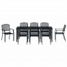 Zestaw do jadalni w ogrodzie 9 pcs Antracyt