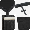 Zestaw do jadalni w ogrodzie z poduszką 7 pcs Czarny