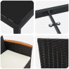 Zestaw do jadalni w ogrodzie z poduszką 9 pcs Czarny