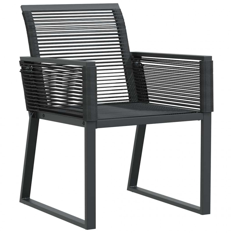 Zestaw do jadalni w ogrodzie 3 pcs Czarny
