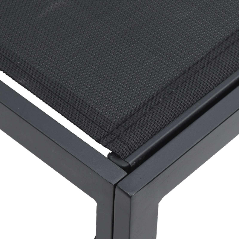 Zestaw Sof na Ogród z poduszką 9 pcs Czarny Stal