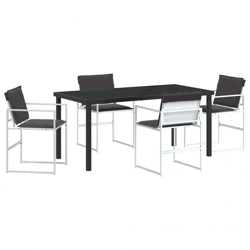 Zestaw do jadalni w ogrodzie 5 pcs Biały