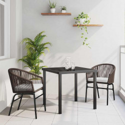 Zestaw do jadalni w ogrodzie 3 pcs Brązowy