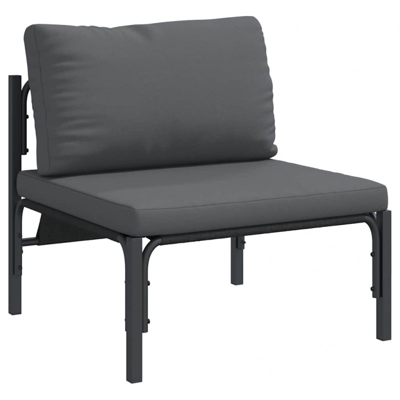 Zestaw Sof na Ogród z poduszką 4 pcs Antracyt Stal