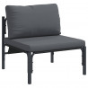 Zestaw Sof na Ogród z poduszką 6 pcs Antracyt Stal