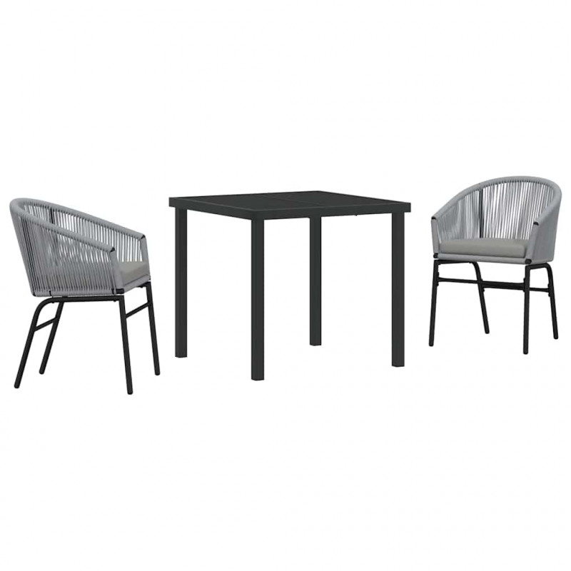 Zestaw do jadalni w ogrodzie 3 pcs Antracyt