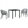 Zestaw do jadalni w ogrodzie 3 pcs Antracyt