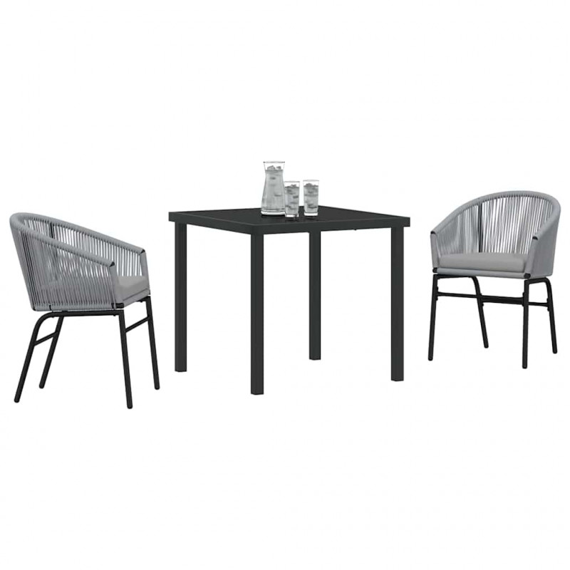 Zestaw do jadalni w ogrodzie 3 pcs Antracyt