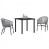 Zestaw do jadalni w ogrodzie 3 pcs Antracyt