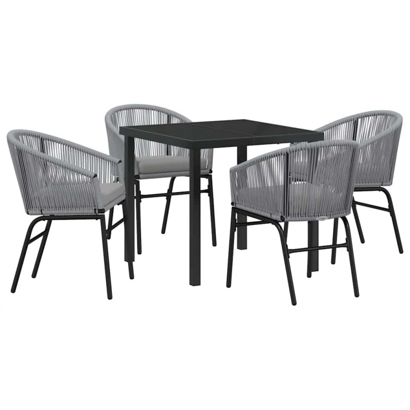 Zestaw do jadalni w ogrodzie 5 pcs Antracyt