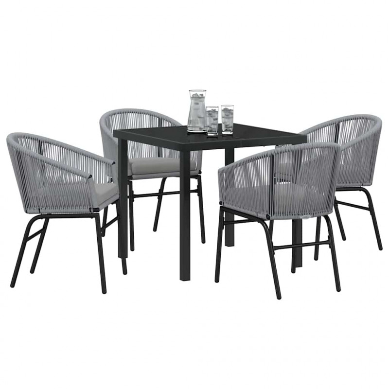 Zestaw do jadalni w ogrodzie 5 pcs Antracyt
