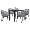 Zestaw do jadalni w ogrodzie 5 pcs Antracyt
