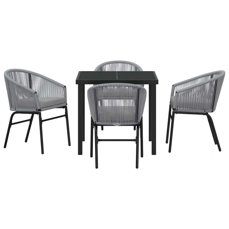 Zestaw do jadalni w ogrodzie 5 pcs Antracyt