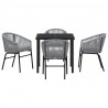Zestaw do jadalni w ogrodzie 5 pcs Antracyt
