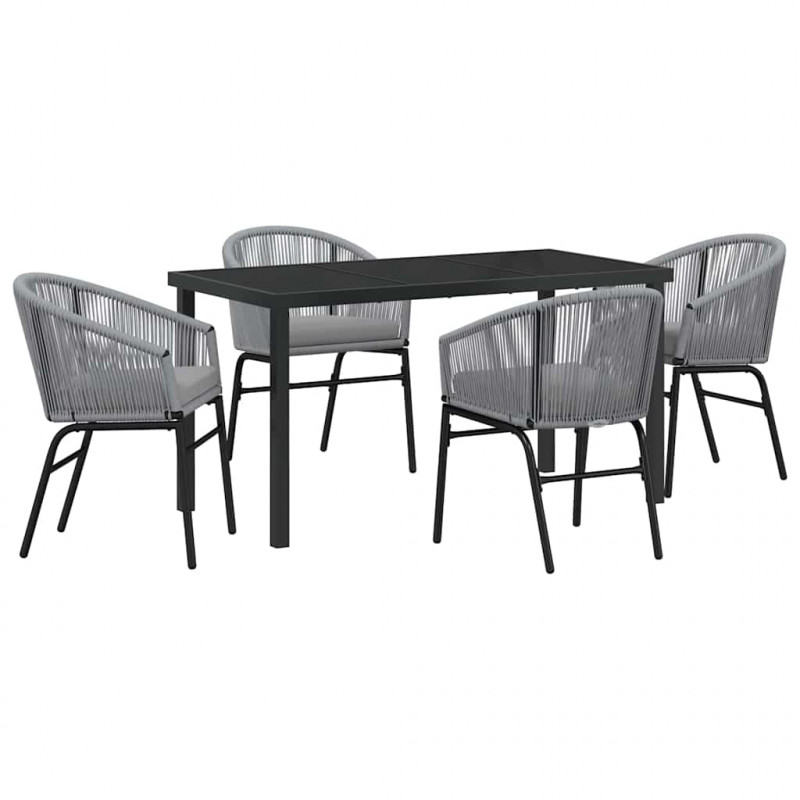Zestaw do jadalni w ogrodzie 5 pcs Antracyt