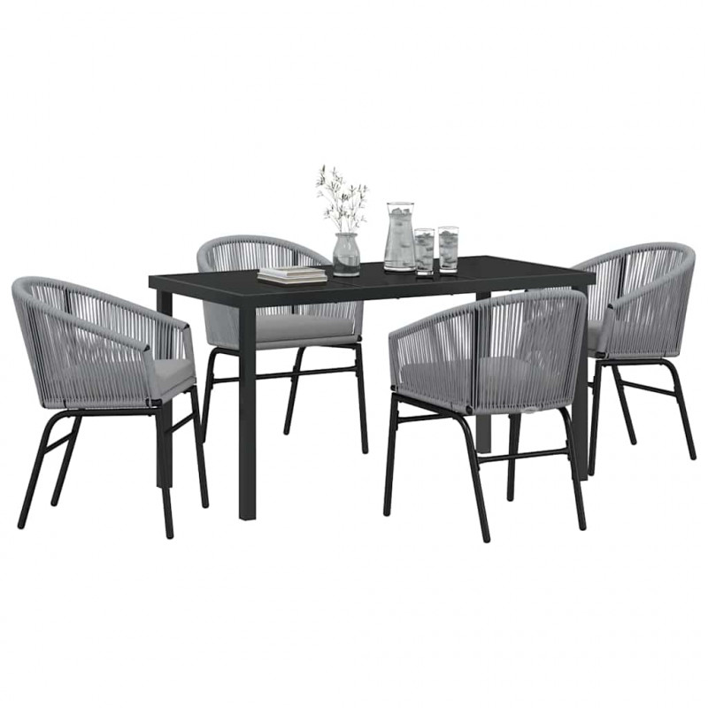 Zestaw do jadalni w ogrodzie 5 pcs Antracyt