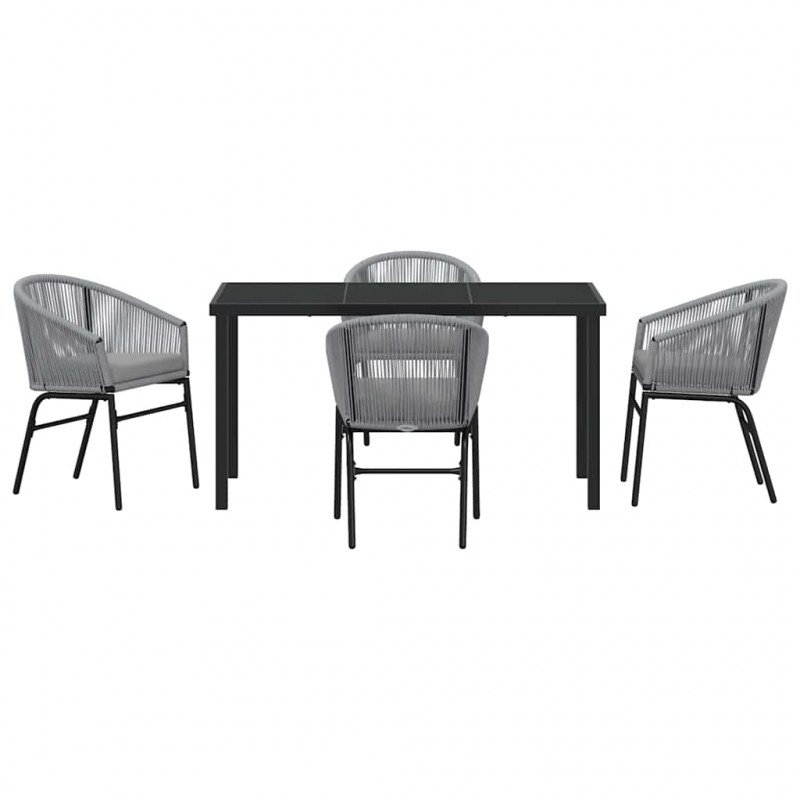 Zestaw do jadalni w ogrodzie 5 pcs Antracyt
