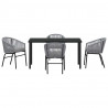 Zestaw do jadalni w ogrodzie 5 pcs Antracyt