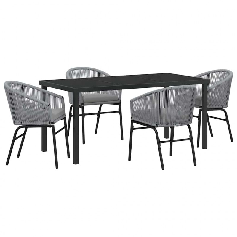 Zestaw do jadalni w ogrodzie 5 pcs Antracyt