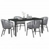 Zestaw do jadalni w ogrodzie 5 pcs Antracyt
