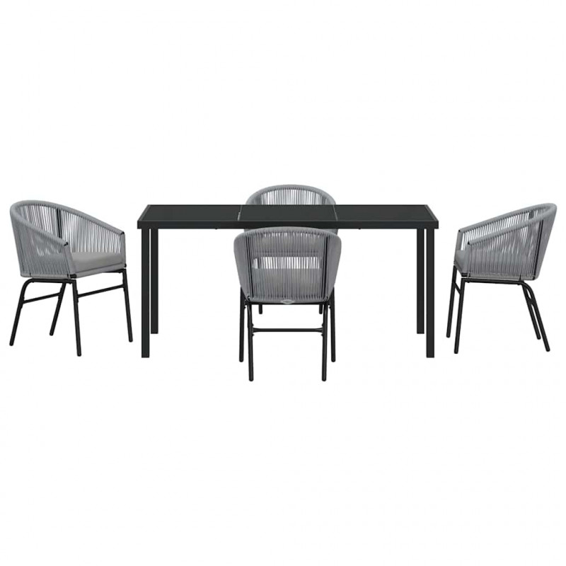 Zestaw do jadalni w ogrodzie 5 pcs Antracyt