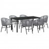 Zestaw do jadalni w ogrodzie 7 pcs Antracyt