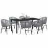 Zestaw do jadalni w ogrodzie 7 pcs Antracyt