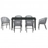 Zestaw do jadalni w ogrodzie 7 pcs Antracyt