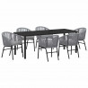 Zestaw do jadalni w ogrodzie 7 pcs Antracyt
