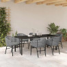 Zestaw do jadalni w ogrodzie 7 pcs Antracyt