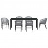 Zestaw do jadalni w ogrodzie 7 pcs Antracyt