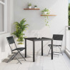 Zestaw do jadalni w ogrodzie 3 pcs Czarny