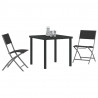 Zestaw do jadalni w ogrodzie 3 pcs Czarny