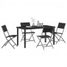 Zestaw do jadalni w ogrodzie 5 pcs Czarny
