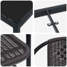 Zestaw do jadalni w ogrodzie 3 pcs Czarny