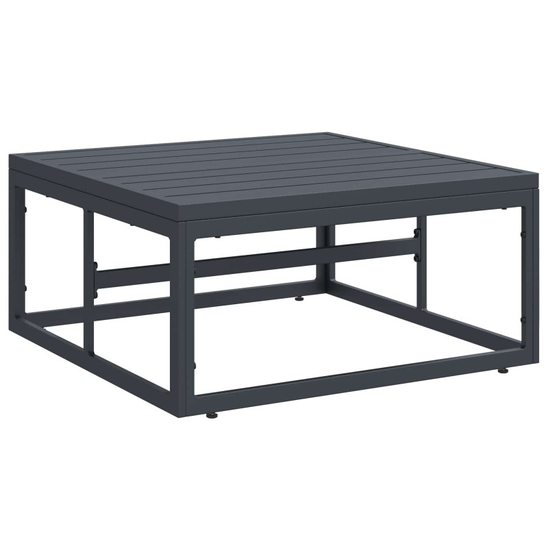 Zestaw Sof na Ogród z poduszką 14 pcs Czarny Stal
