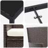 Zestaw do jadalni w ogrodzie 7 pcs Brązowy polirattan