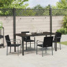 Zestaw do jadalni w ogrodzie 5 pcs Czarny i szary Rattan PE