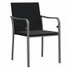 Zestaw do jadalni w ogrodzie 7 pcs Czarny i szary Rattan PE