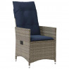 Zestaw stół i krzesła z poduszką 5 pcs Szary Rattan PE