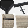 Zestaw do jadalni w ogrodzie 7 pcs Jasnoszary polirattan