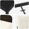 Zestaw do jadalni w ogrodzie z poduszką 5 pcs Czarny polirattan