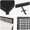 Zestaw do jadalni w ogrodzie z poduszką 9 pcs Czarny polirattan
